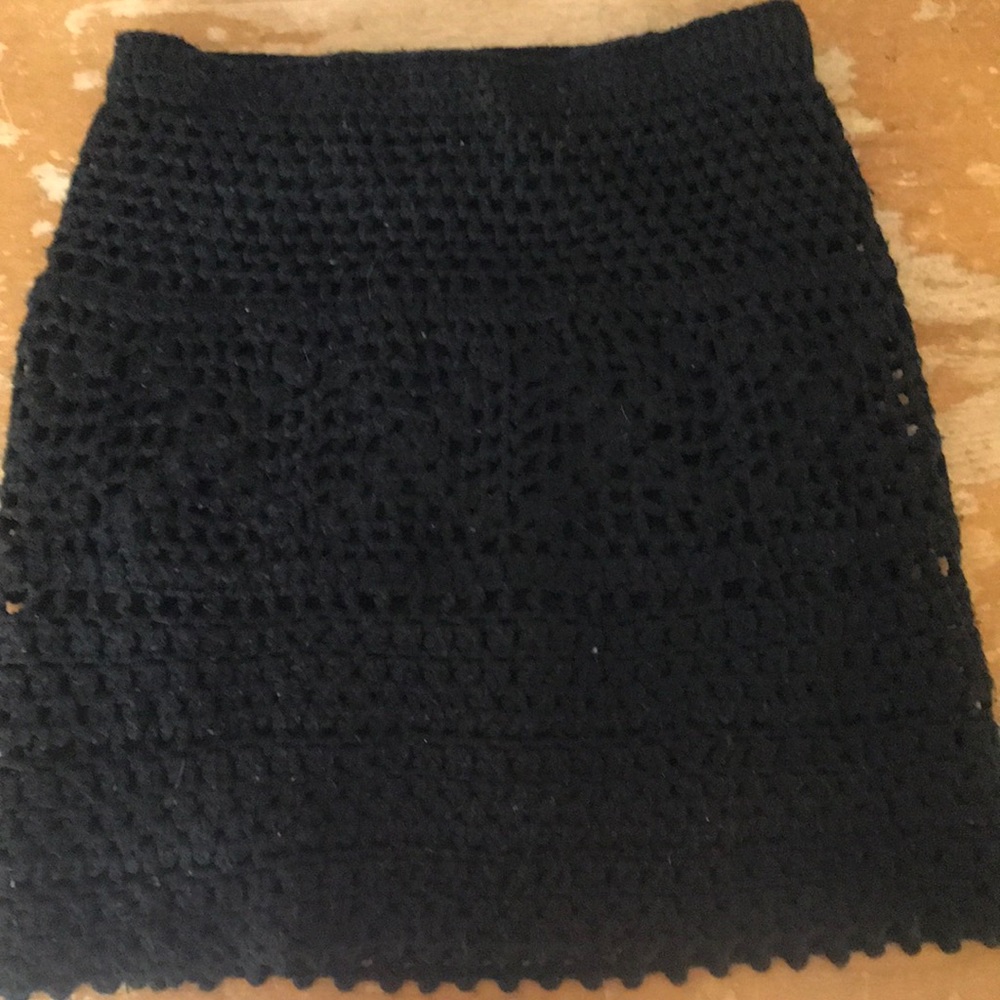 Knit mini skirt
